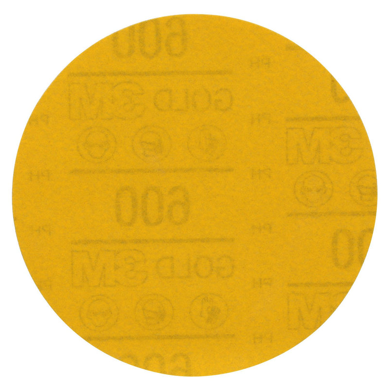 Hookit Gold Abrasive Disc 09240, 600, 5 in (125 mm), No Hole, 50 pcs/BX, 4 BX