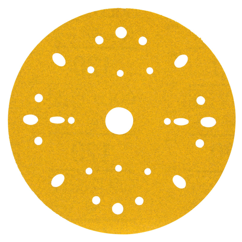 Hookit Gold Abrasive Disc 09282, 120, 6 in, Dust-Free, 100 Discs/Carton