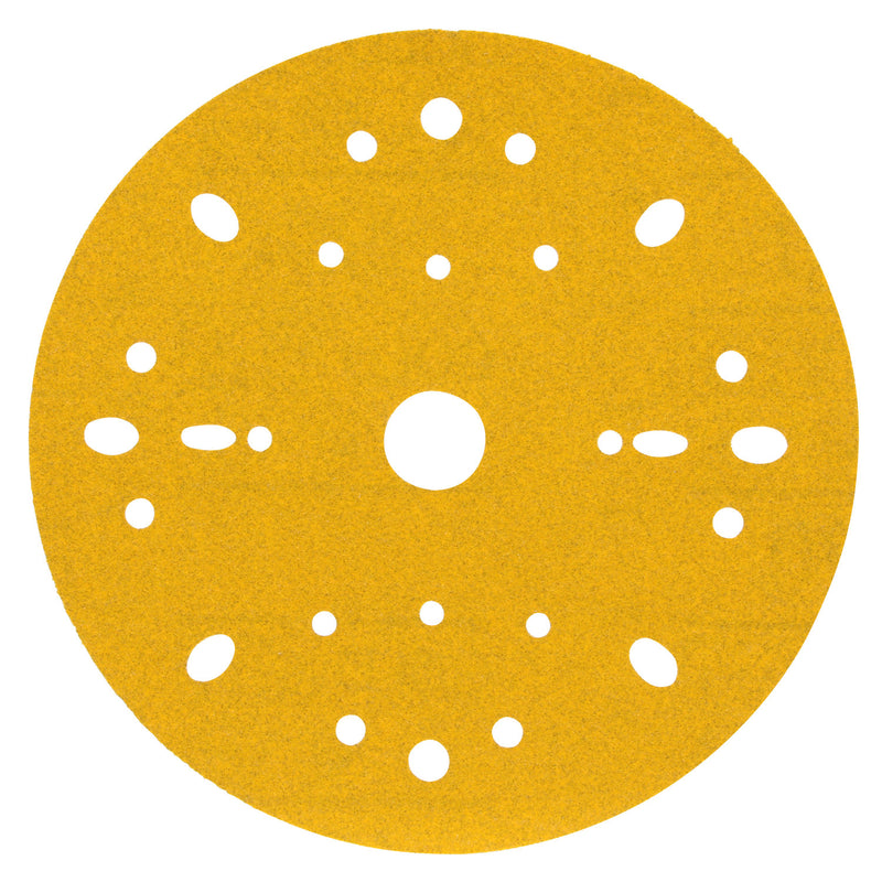 Hookit Gold Abrasive Disc 09284, 180, 6 in, Dust-Free, 100 Discs/Carton