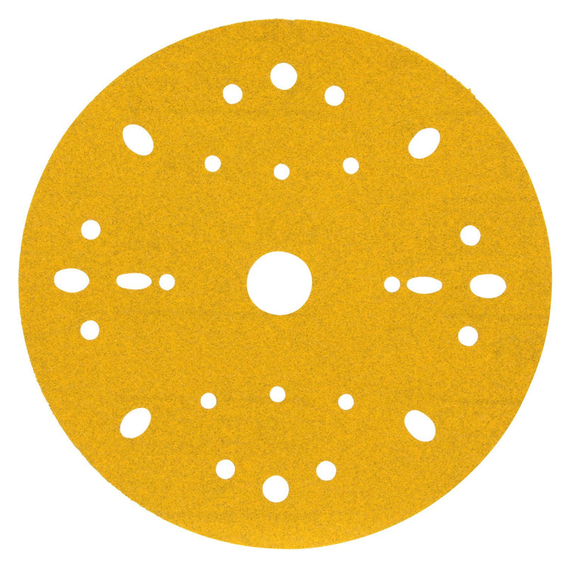 Hookit Gold Abrasive Disc 09285, 220, 6 in (150 mm), Dust-Free, 100 pcs/BX, 4