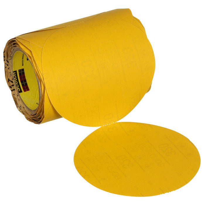 3M Products Stikit Gold Abrasive Disc Roll 09359, 320, 8 in (203 mm), No Hole, 100 pcs/RL