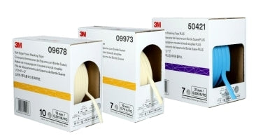Soft Edge Foam Masking Tape Plus, 0.827 In W, 53.58 Yd L, Blue, Rubber Adhesive