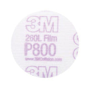 3M Products 00910 260L Series Abrasive Disc, 3 in Dia, P800 Grit, Hook and Loop, White — view 2