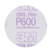 3M Products 00911 260L Series Abrasive Disc, 3 in Dia, P600 Grit, Hook and Loop, White — view 2
