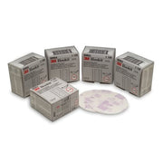 3M Products 01185 260L Series Abrasive Disc, 6 in Dia, P1200 Grit, Hook and Loop, Red/White — view 3