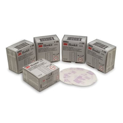 3M Products 01186 260L Series Abrasive Disc, 6 in Dia, P1000 Grit, Hook and Loop, Red/White — view 2