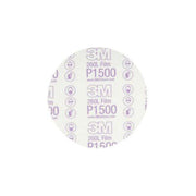 3M Products 01184 260L Series Abrasive Disc, 6 in Dia, P1500 Grit, Hook and Loop, Red/White