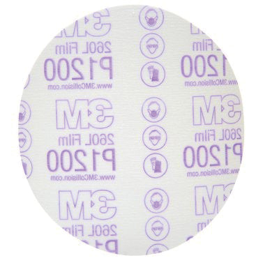 3M 1185 6 in P1200 Abrasive Disc Hook and Loop Red/White