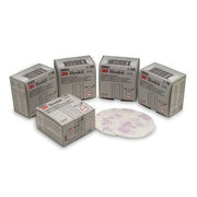 3M Products 01186 260L Series Abrasive Disc, 6 in Dia, P1000 Grit, Hook and Loop, Red/White — view 4