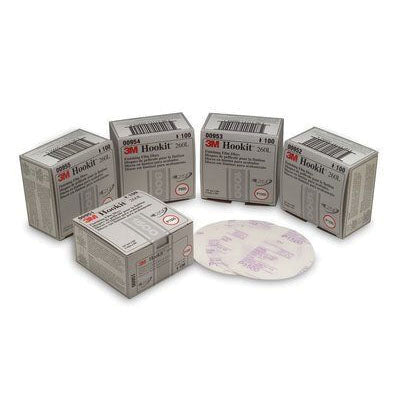 3M Products 01186 260L Series Abrasive Disc, 6 in Dia, P1000 Grit, Hook and Loop, Red/White — view 4