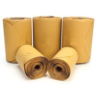Stikit Gold 5 in P280 Disc Roll, PSA Backing, Gold Color