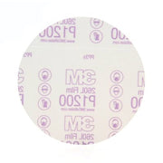 3M Products 01318 260L Series Abrasive Disc, 6 in Dia, P1200 Grit, PSA, White