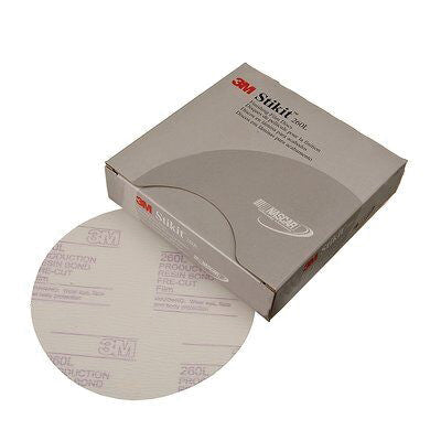 1318 6 in P1200 Abrasive Disc Stikit PSA White