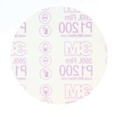 3M Products 01319 260L Series Abrasive Disc, 6 in Dia, P1000 Grit, PSA, White