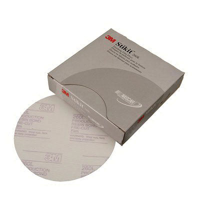 3M Products 01320 260L Series Abrasive Disc, 6 in Dia, P800 Grit, PSA, White — view 2