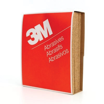 3M Products 02119 346U Series Paper Sheet, 9 in W x 11 in L, 36 Grit, Aluminum Oxide Abrasive, Gold,