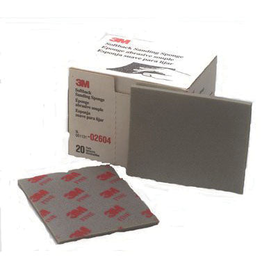 2604 Flexible Sanding Sponge, 320/400 Grit, Fine Gray, 4-1/2 in x 5-1/2 in, 3/16 in Thick