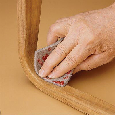 3M Products 02606 Softback Sanding Sponge, 4-1/2 in W x 5-1/2 in L, 120/180 Grit, Medium Grade, Gray