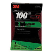 3M Products 03069 Performance Soft Sanding Sponge, 3-3/4 in W x 2-5/8 in L, 1 in THK, 100 Grit, Medi