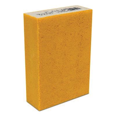 3M 03070 Performance Sanding Sponge, 3-3/4 in W x 2-5/8 in L, 1 in THK, 320 Grit, Fine Grade, Yellow — view 2