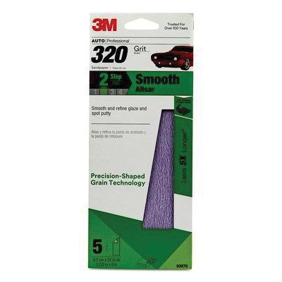 3078 Performance Sandpaper, 320 Grit, Purple, 3-2/3" x 9"