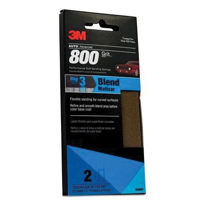 3089 Performance Soft Sanding Sponge, 800/1000 Grit, Tan, 2-3/4" x 5-1/2"