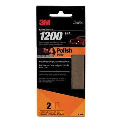 3M Products 03090 Performance Soft Sanding Sponge, 2-3/4 in W x 5-1/2 in L, 1200 Grit, Ultra Fine Gr — view 2