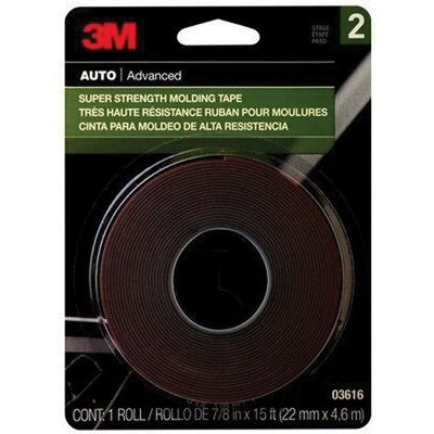 3M Products 03616 Double Sided Super Strength Molding Tape, 15 ft x 7/8 in, 60 mil THK, Black — view 4