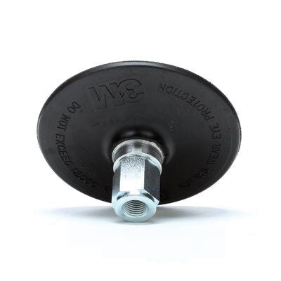 3M Products 05538 Round Disc Pad Assembly, 1 in Dia, 1/4 in - 20 TPI Arbor, Roloc Attachment — Black