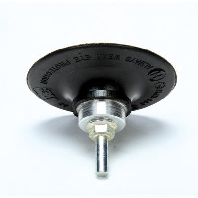 3M Products 05540 Round Disc Pad Assembly, 3 in Dia, 1/4 in - 20 TPI Arbor, Roloc TR Attachment — view 3