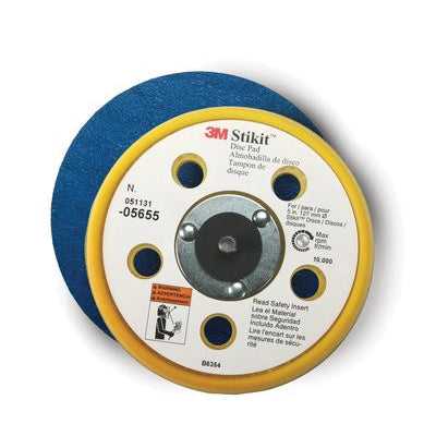 3M Products 05546 Dust Control Low Profile Finishing Disc Pad, 12.7 x 15.24 cm Dia, 5/16 in - 24 TPI