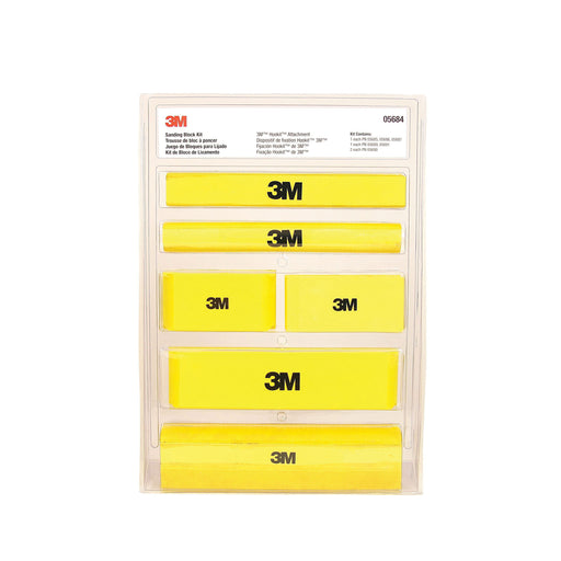3M Products 05684 Hand Sanding Block Kit, Hookit Attachment — Yellow