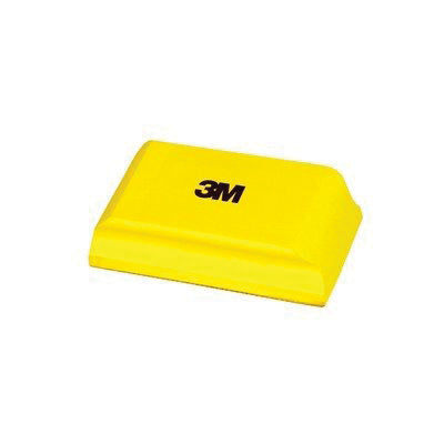 3M Products 05686 Sanding Block, 5-1/4 in Dia L x 2-5/8 in W, Hook and Loop Attachment — Yellow