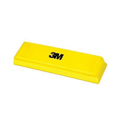 3M Products 05687 Sanding Block, 10-3/4 in Dia L x 2-5/8 in W, Hook and Loop Attachment — Yellow