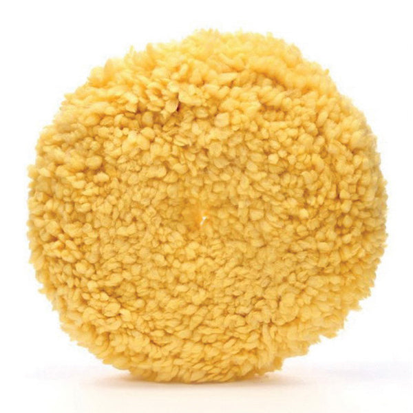 3M 5713 Single-Sided Wool Polishing Pad 9 in Yellow Hook-and-Loop