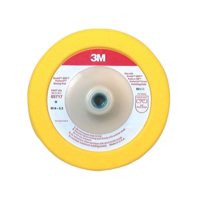 3M Products 05717 Buffing and Polishing Backup Pad, 7 in Dia, 5/8-11 Internal Arbor/Shank, Foam