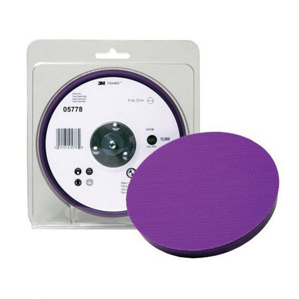 3M 15° Disc Pad 5778 6 in Dia Hook-and-Loop Black