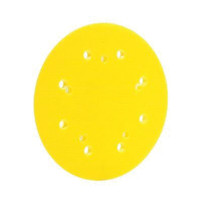 3M Products 05781 Dust Free Disc Pad, 8 in Dia, 5 Holes, Hook and Loop Attachment — Yellow