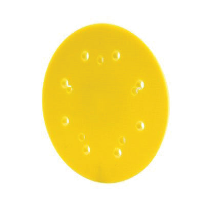 3M Products 05781 Dust Free Disc Pad, 8 in Dia, 5 Holes, Hook and Loop Attachment — Yellow — view 3
