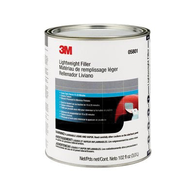 3M Products 05801 Lightweight Body Filler, 1 gal Can, Blue/Gray, Paste