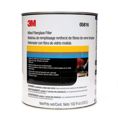 3M Products 05816 Short Strand Milled Fiberglass Body Filler, 1 gal Can, Red, Paste