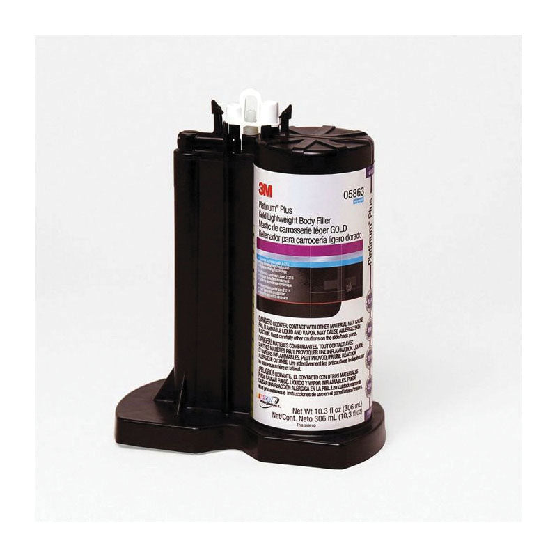 3M Products Platinum Plus 05863 Body Filler, 276 mL Cartridge, Gold, Paste