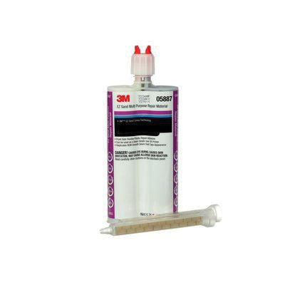 3M 5887 Multi-Purpose Flexible Part Repair Kit 200 mL White/Gray Paste Cartridge