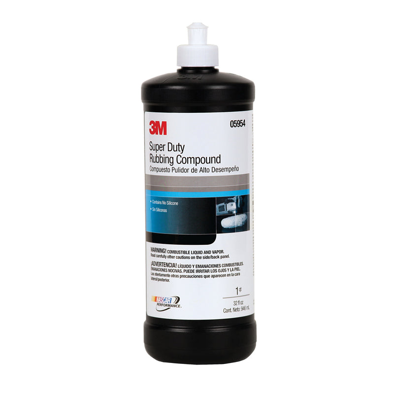 3M Products 05954 Super Duty Rubbing Compound, 1 qt Bottle, Brown, Liquid, Super Duty, Compound