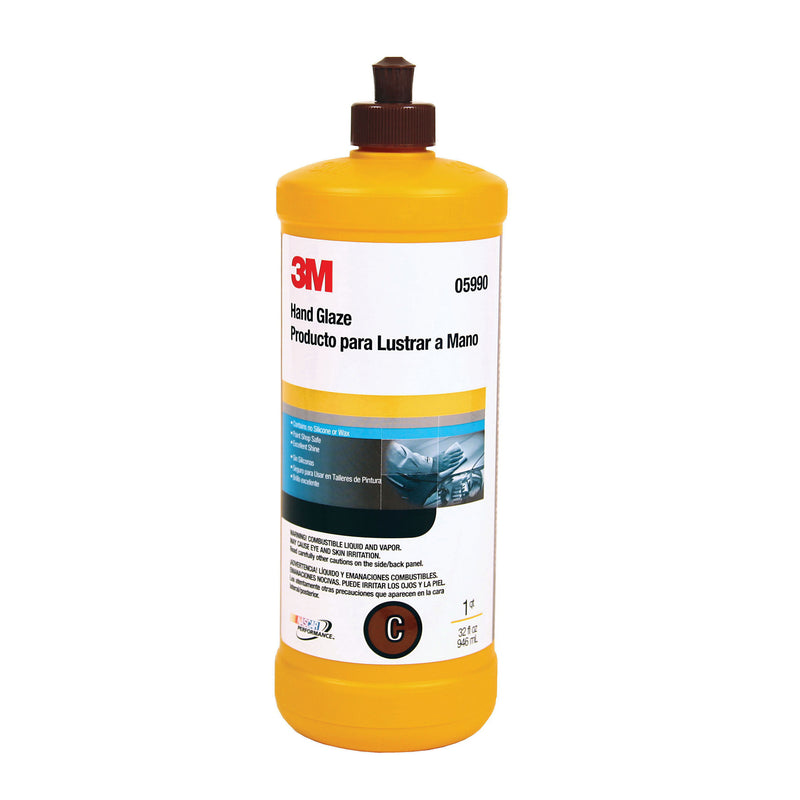 3M Products 05990 Hand Glaze, 1 qt Bottle, Brown/Orange, Liquid