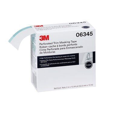 6345 Perforated Trim Masking Tape, 2 in x 10.94 yd, 5 mm Band, Blue