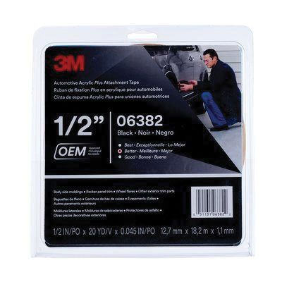 6382 Automotive Attachment Tape 20 yd x 1/2 in Black 0.045 in