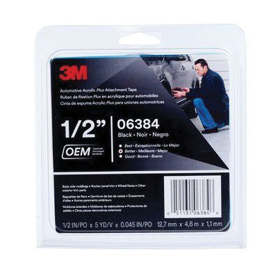 6384 Automotive Attachment Tape - 5 yd x 1/2 in Black