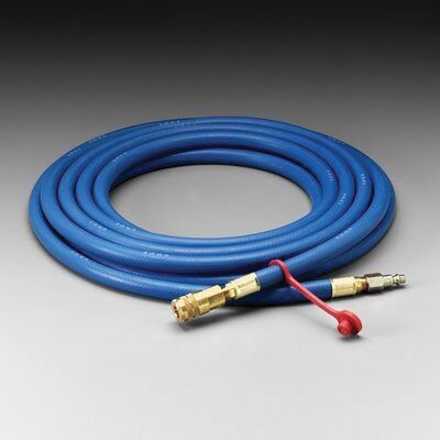 3M Products 07010 Straight Supplied Air Respirator Hose, 3/8 in Dia x 25 ft L, Rubber, Blue