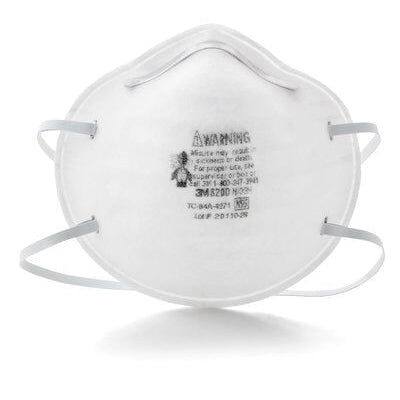 3M 07023 Particulate Respirator, Standard, N95 Filter Class, NIOSH Approved (Y/N): Yes — White
